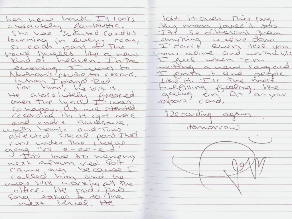 Taylor Swift: Lover Journal - Recording "Red" (September 8, 2011)