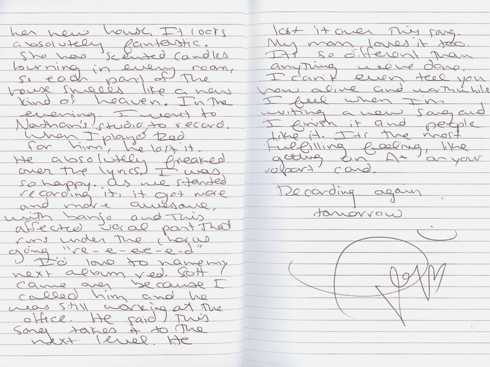 Taylor Swift: Lover Journal - Recording "Red" (September 8, 2011)